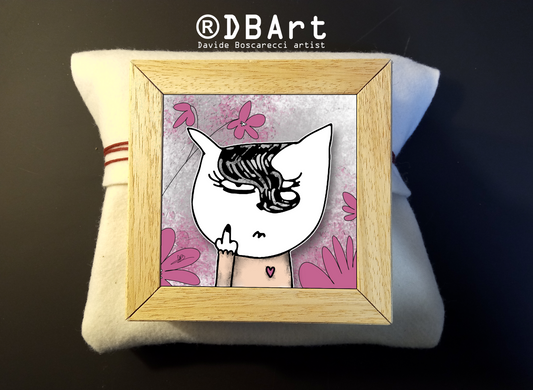Quadretto 14x14 "The Cat In Art"  #01