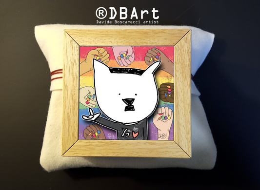 Quadretto 14x14 "The Cat In Art"  #23