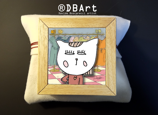 Quadretto 14x14 "The Cat In Art"  #12