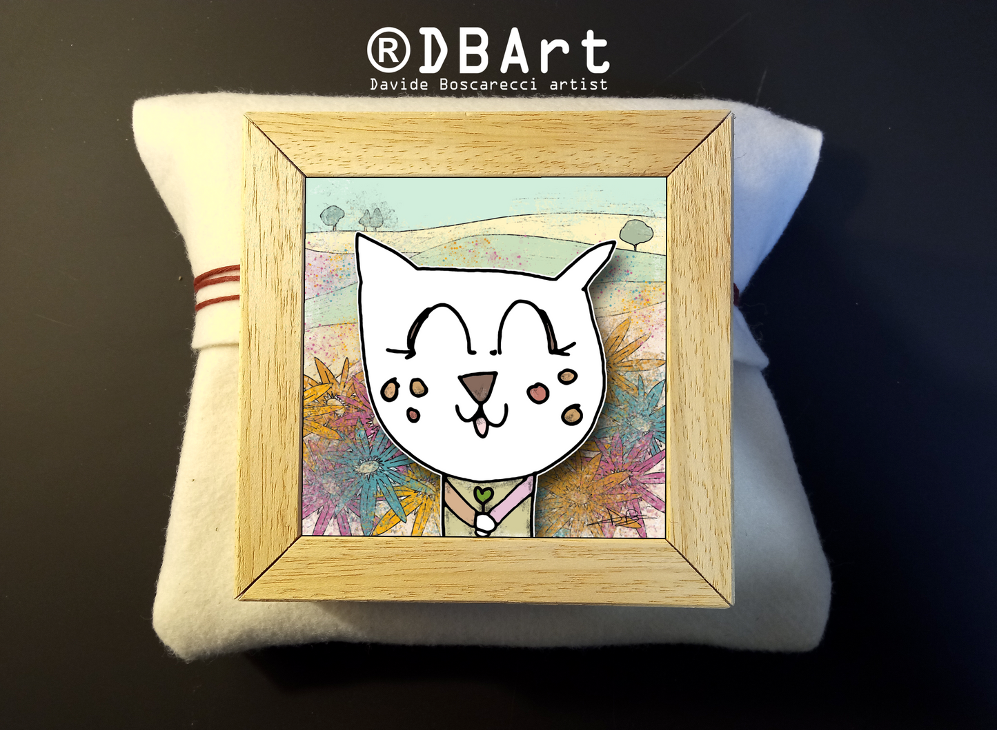 Quadretto 14x14 "The Cat In Art"  #13