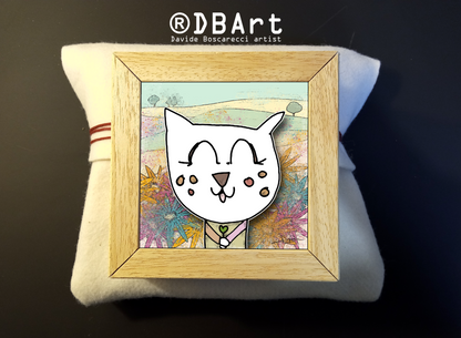 Quadretto 14x14 "The Cat In Art"  #13