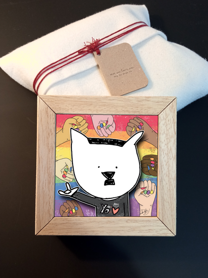 Quadretto 14x14 "The Cat In Art"  #23