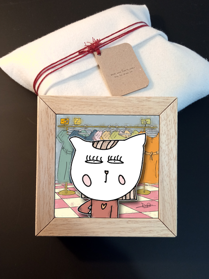 Quadretto 14x14 "The Cat In Art"  #12