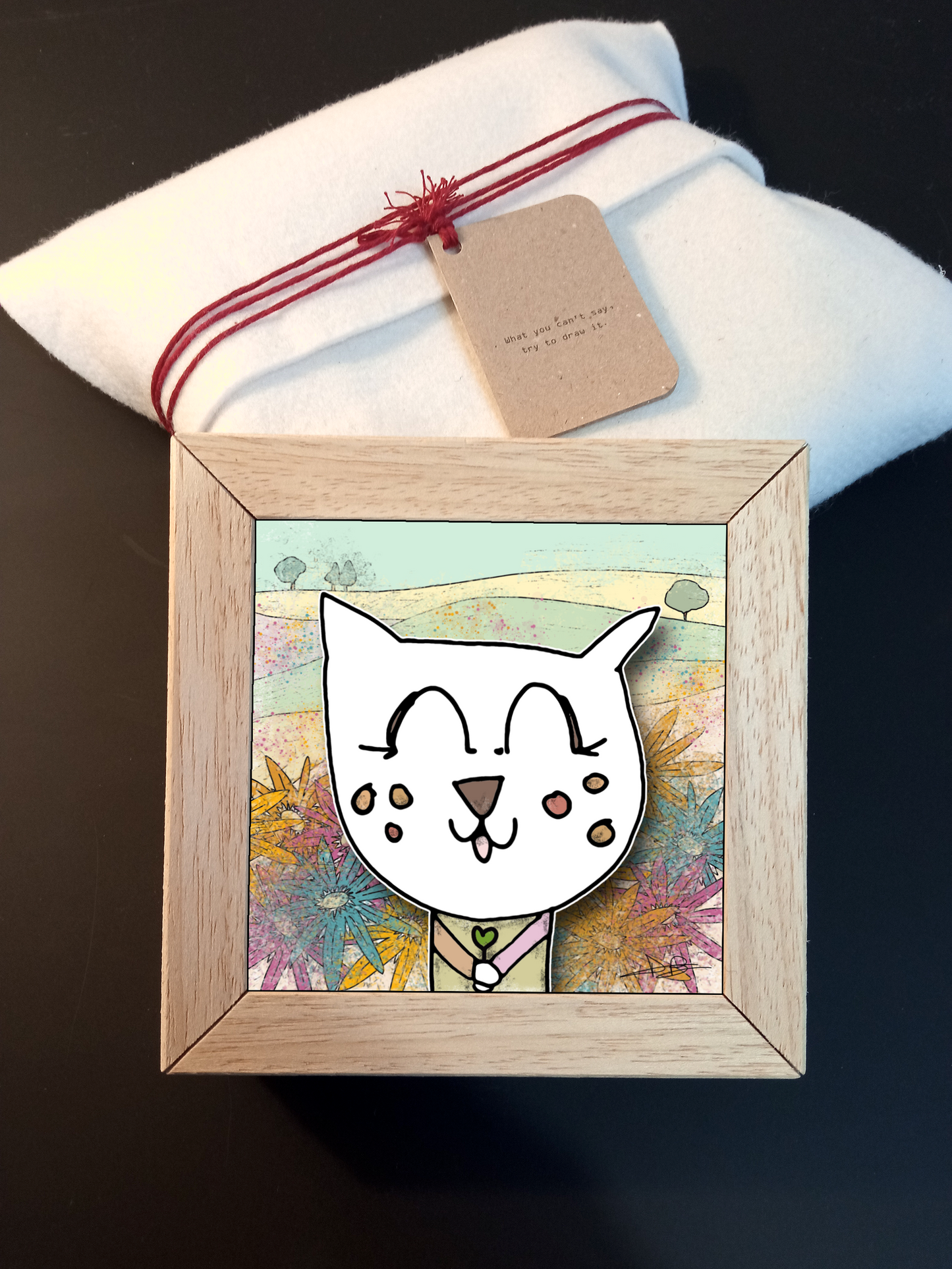 Quadretto 14x14 "The Cat In Art"  #13