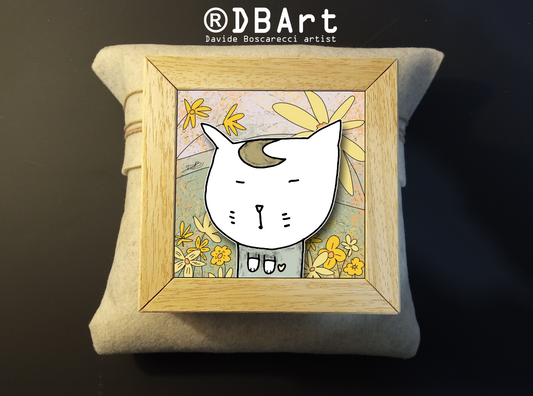 Quadretto 14x14 "The Cat In Art"  #03