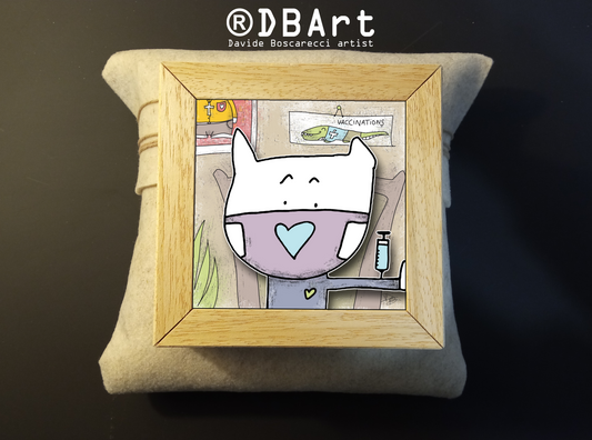 Quadretto 14x14 "The Cat In Art"  #02