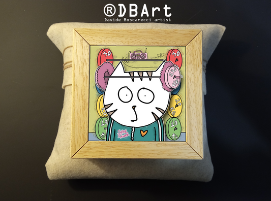 Quadretto 14x14 "The Cat In Art"  #33