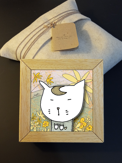 Quadretto 14x14 "The Cat In Art"  #03