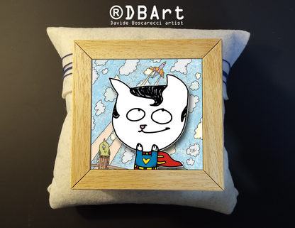 Quadretto 14x14 "The Cat In Art"  #44