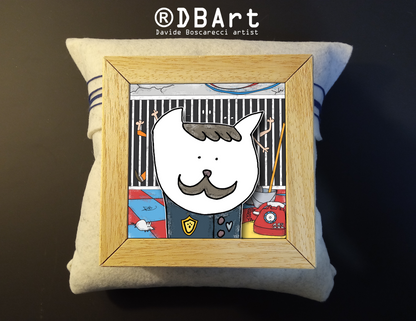 Quadretto 14x14 "The Cat In Art"  #15