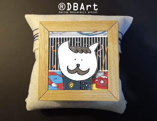 Quadretto 14x14 "The Cat In Art"  #15