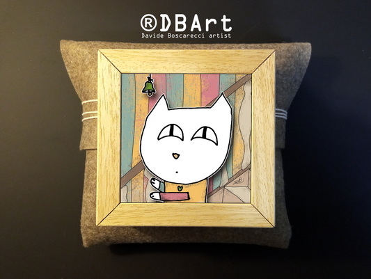Quadretto 14x14 "The Cat In Art"  #08