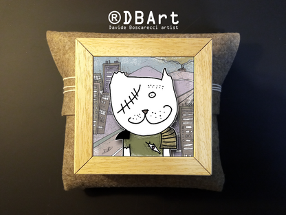 Quadretto 14x14 "The Cat In Art"  #10