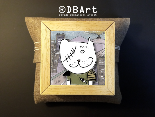 Quadretto 14x14 "The Cat In Art"  #10