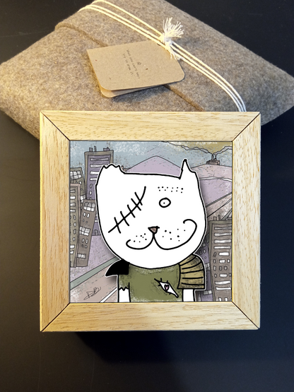 Quadretto 14x14 "The Cat In Art"  #10