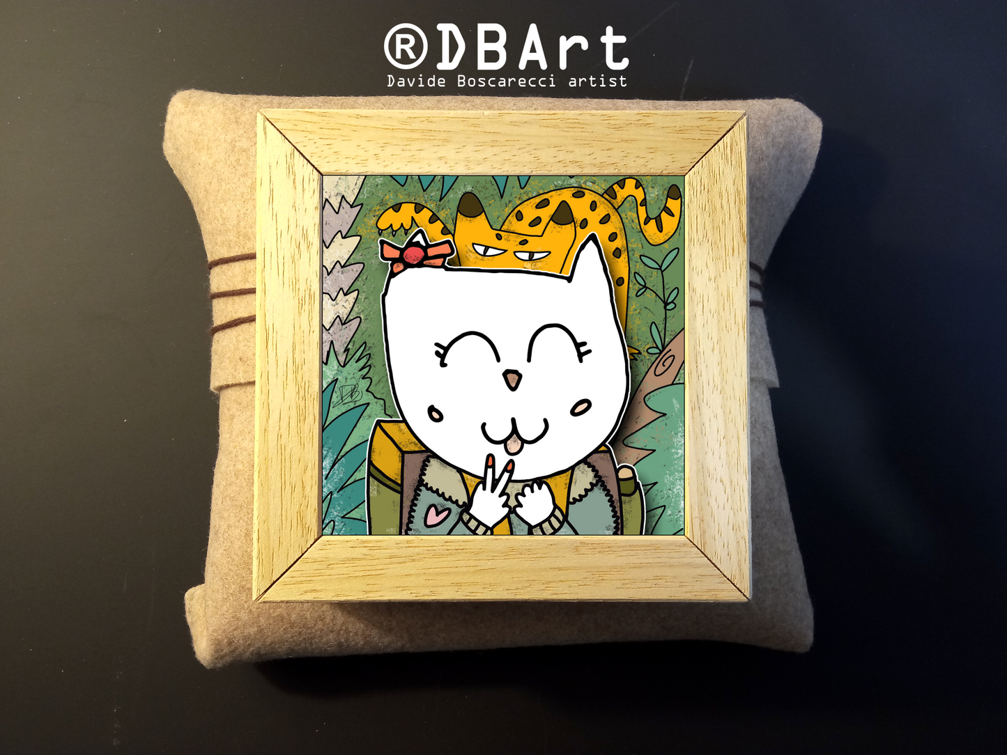 Quadretto 14x14 "The Cat In Art"  #20