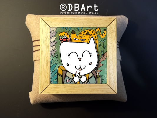 Quadretto 14x14 "The Cat In Art"  #20