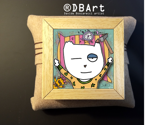 Quadretto 14x14 "The Cat In Art"  #28