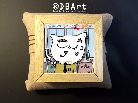 Quadretto 14x14 "The Cat In Art"  #22