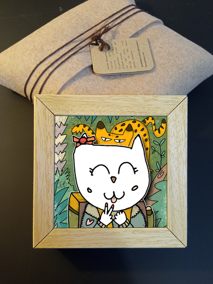 Quadretto 14x14 "The Cat In Art"  #20