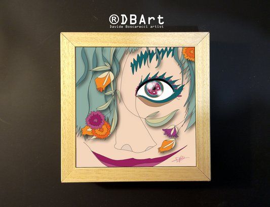 Quadretto 14x14 / 19x19 "Eyes Frame" #01