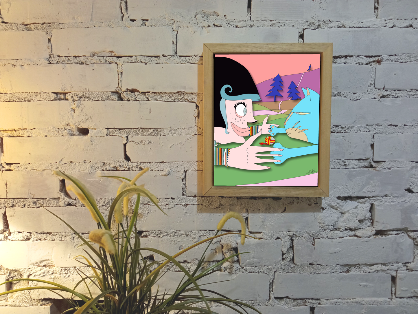Quadro 25x30 "La Donna E Il Gatto" #07