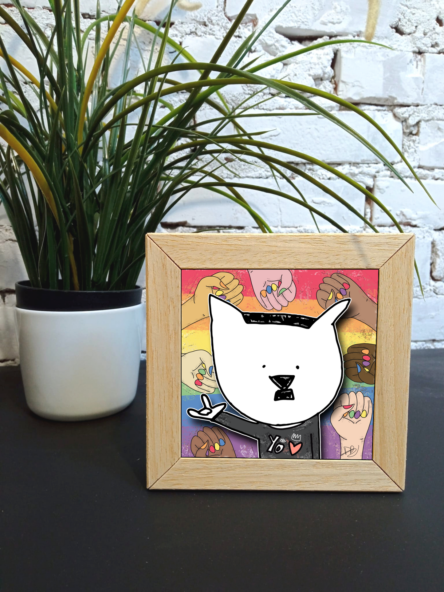 Quadretto 14x14 "The Cat In Art"  #23