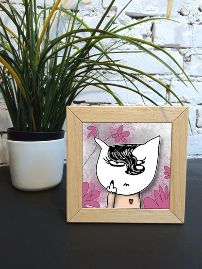 Quadretto 14x14 "The Cat In Art"  #01