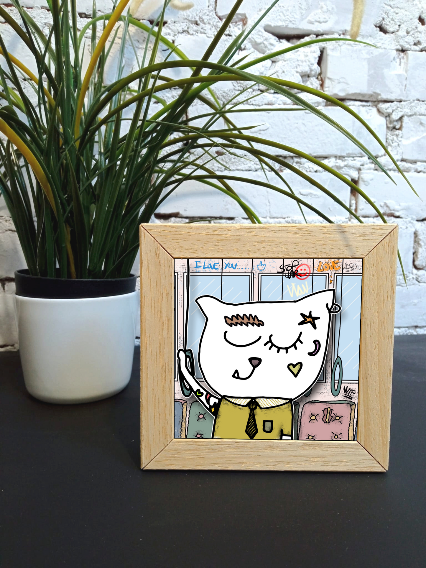 Quadretto 14x14 "The Cat In Art"  #22