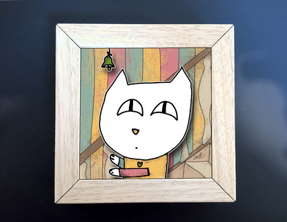 Quadretto 14x14 "The Cat In Art"  #08