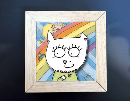 Quadretto 14x14 "The Cat In Art"  #14