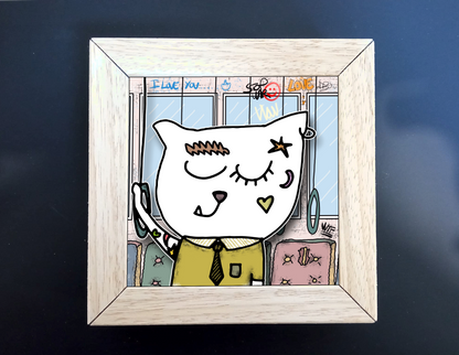 Quadretto 14x14 "The Cat In Art"  #22