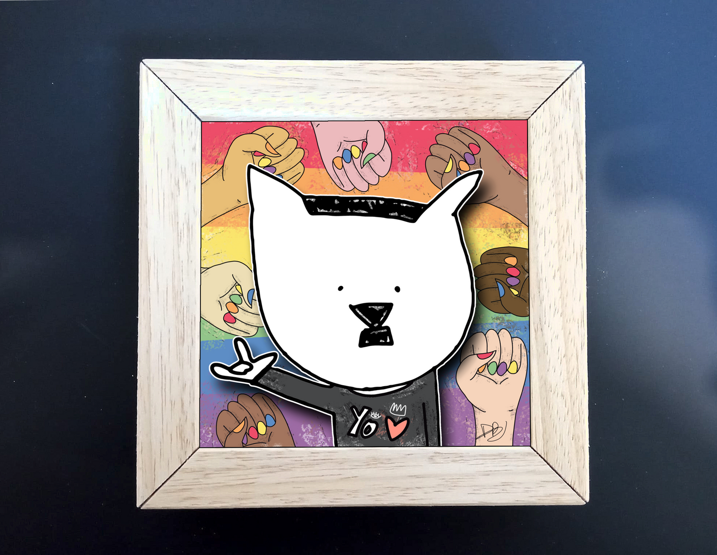 Quadretto 14x14 "The Cat In Art"  #23