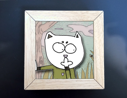 Quadretto 14x14 "The Cat In Art"  #07