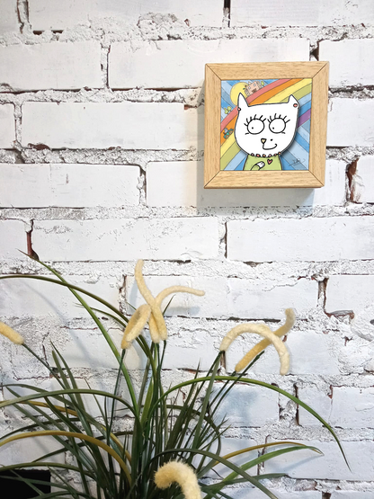 Quadretto 14x14 "The Cat In Art"  #14